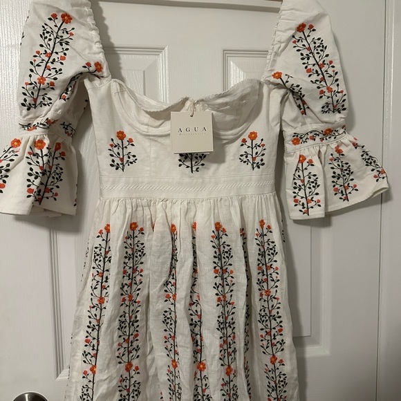 Very Rare AGUA BENDITA CEDRO MARGARITA IVORY MAXI DRESS Small - Picture 9 of 13